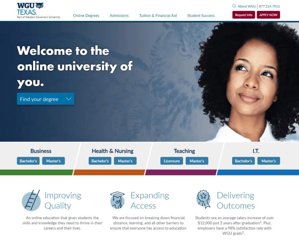 WGU homepage