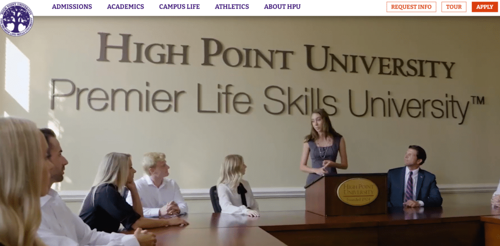 High Point University screenshot