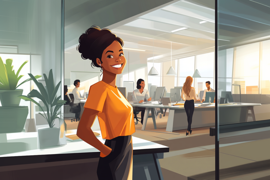 This Midjourney image illustrates How to Get Better Content from AI Tools Like ChatGPT by treating them like a smart intern.