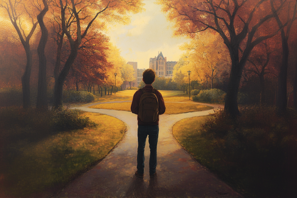 Illustration showing How Small Colleges Can Stand Out to mission-fit students.
