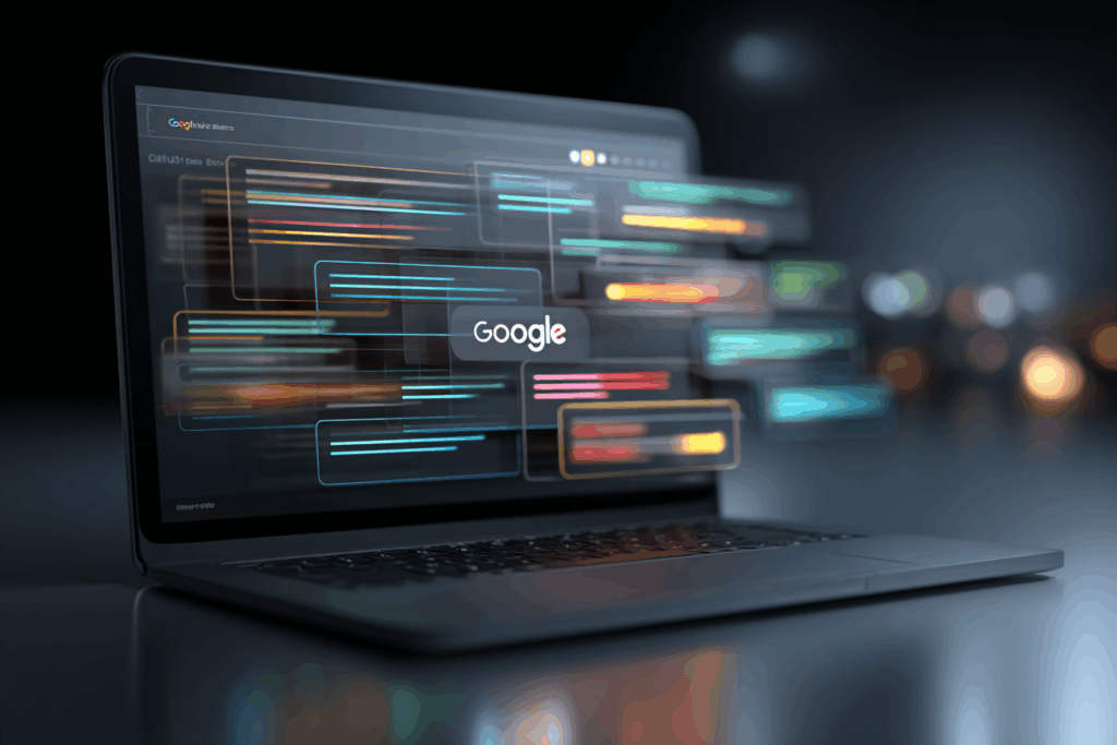 Illustration showing how Google's AI Search works.