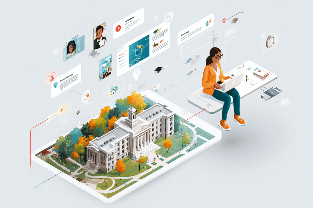 Illustration showing how Google's AI Search works.