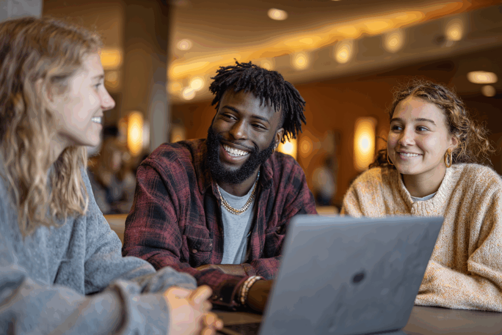 Illustration showing digital natives and AI, how Gen Z and Gen Alpha are growing up with these technologies as a part of their world and experience. 