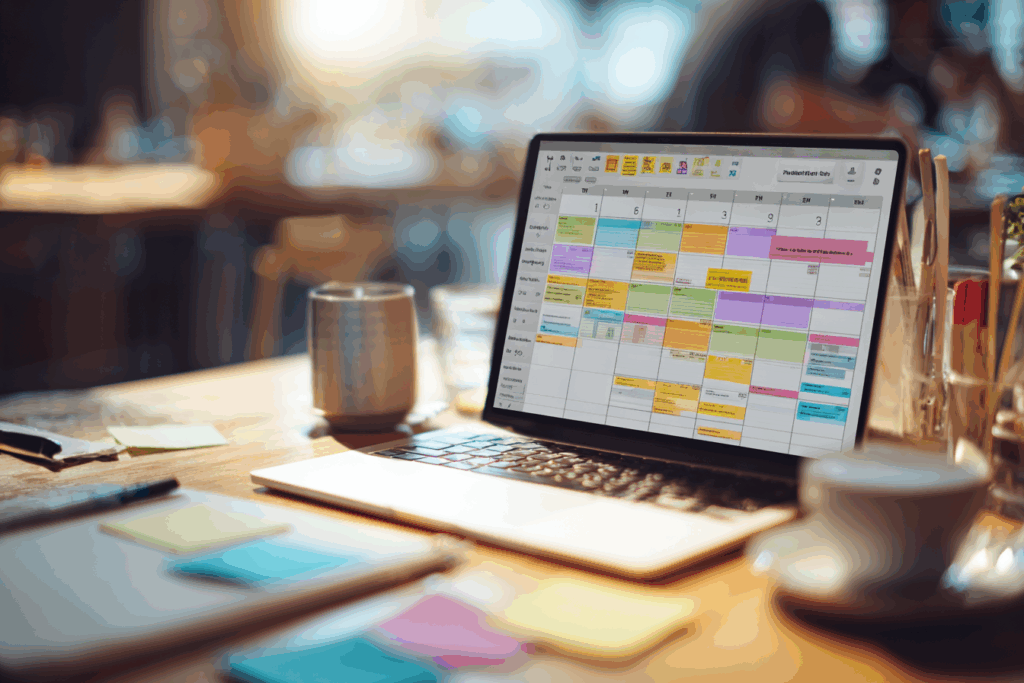 Illustration showing AI productivity in higher ed marketing can work.