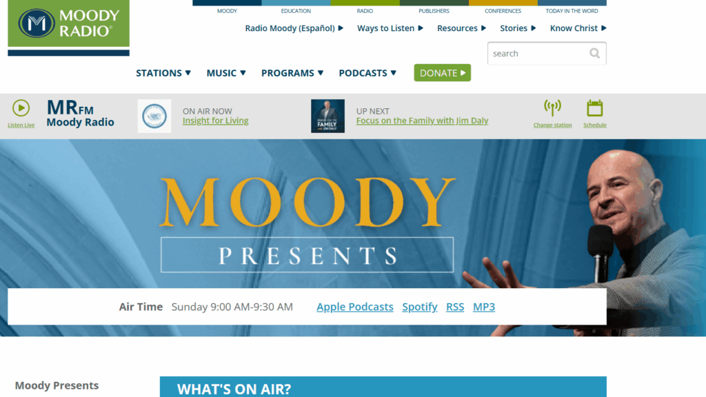 Moody Bible Institute shows clearly how higher ed brand stewardship works across multiple brands like Moody Radio.